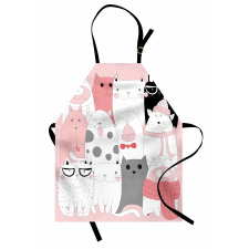 Funny Kittens Humor Doodle Apron