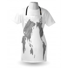 Sketchy Continents Apron