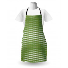 White Simple Polka Dots Apron