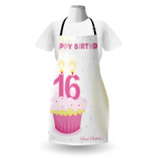 Cupcake Candle Girls Apron