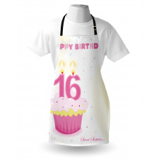 Cupcake Candle Girls Apron