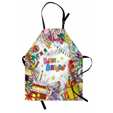 Colorful Cartoon Party Apron