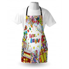 Colorful Cartoon Party Apron