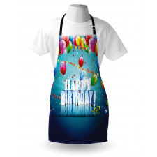 Parti Mutfak Önlüğü Balonlu Doğum Günü