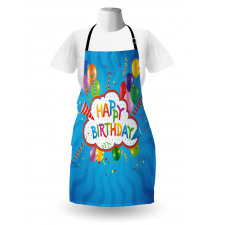 Doğum Günü Mutfak Önlüğü Balonlu Parti Desenli
