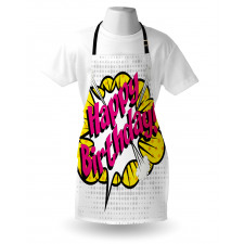 Mutlu Yıllar Mutfak Önlüğü Retro Doğum Günü