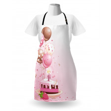 Strawberry Cake Balloons Apron