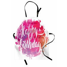 Watercolor Birthday Text Apron