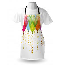 3D Balloons Rain Apron