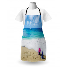 Happy Birthday on Sand Apron