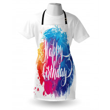 Birthday Message Colorful Apron