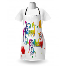 Birthday Words Floral Apron