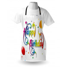 Birthday Words Floral Apron