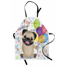 Birthday Pug Dog Apron