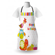 Birthday Owls Birds Apron