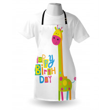 Birthday Baby Giraffe Apron