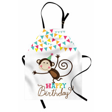 Monkey Cone Flag Apron