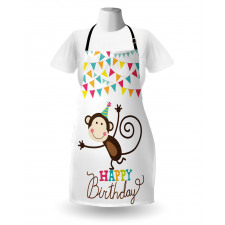 Monkey Cone Flag Apron