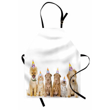 Dogs Cats at a Party Apron