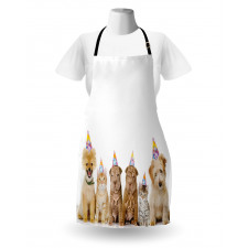 Dogs Cats at a Party Apron