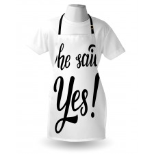 She Said Yes Words Apron