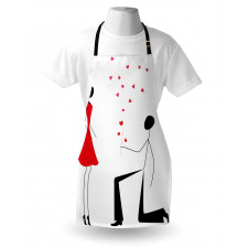 Couple with Hearts Apron