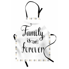 Family Words Ink Sketch Apron