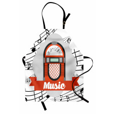 Retro Red Music Box Apron