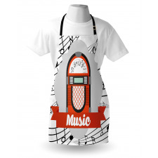 Retro Red Music Box Apron