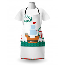 Boat Ahoy Compass Apron