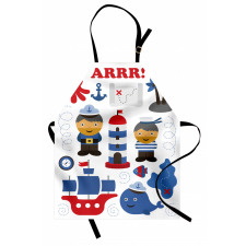 Sea Themed Objects Apron