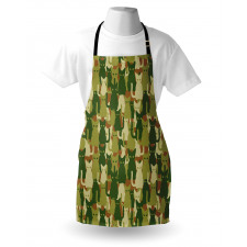 Kitten Silhouettes Jungle Apron