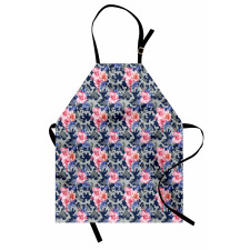 Pink Roses Retro Camo Apron