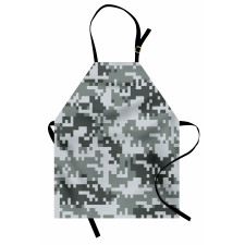 Pixel Effect Digital Grey Apron