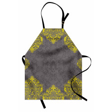 Yellow Grey Florals Apron