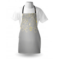 Grey Swirl Hearts Apron