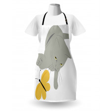 Cat Yellow Moth Apron