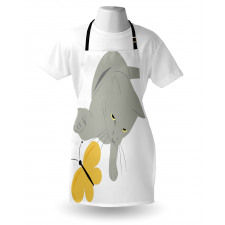 Cat Yellow Moth Apron