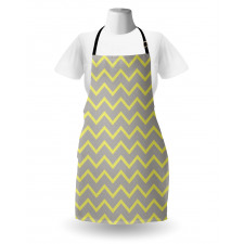 Yellow Grey Zig Zag Apron