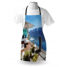 Snowy Mountain Ocean Apron