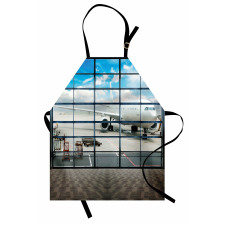 Uçak Sever Mutfak Önlüğü Havalimanı Manzarası
