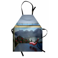 Tropical Island Flowers Apron