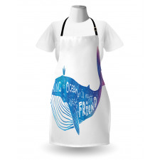 Watercolor Abstract Words Apron