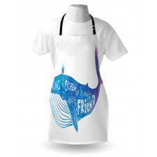 Watercolor Abstract Words Apron