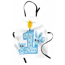 Boys Party Cake Candle Apron