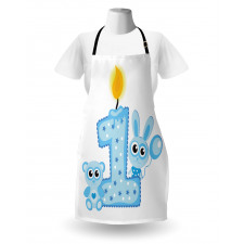 Boys Party Cake Candle Apron