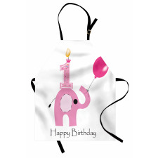 Girls Party Elephant Apron