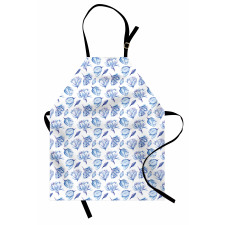 Watercolor Roses Buds Apron