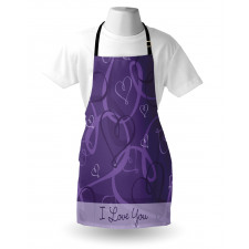 Indigo Purple Hearts Apron