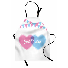 Girl Boy Hearts Flags Apron